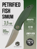 Нож Petrified Fish Simum, Satin, K110, Micarta Handle, PFP06 Нож Petrified Fish Simum, Satin, K110, Micarta Handle, PFP06